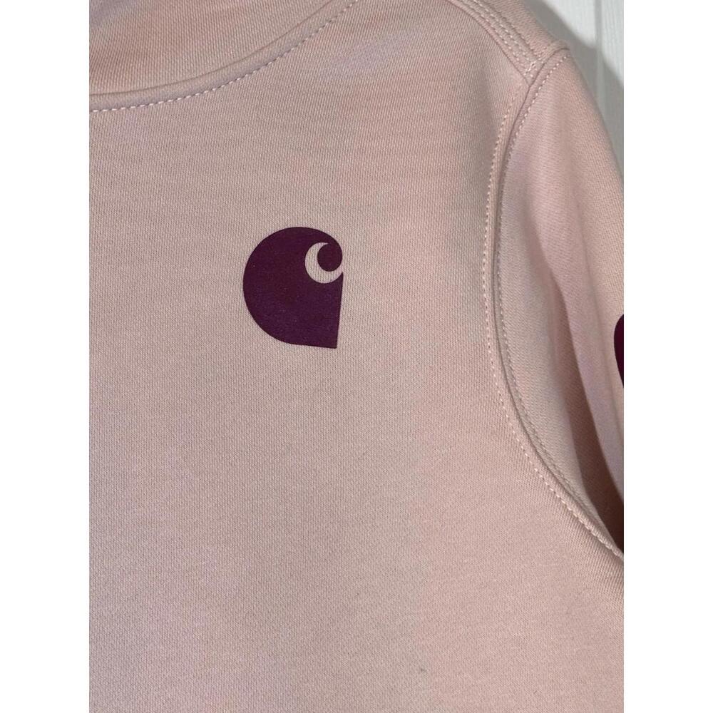 Carhartt Women’s Hoodie Pink Large 12/14 Hooded Relaxed Great Condition - Picture 2 of 5